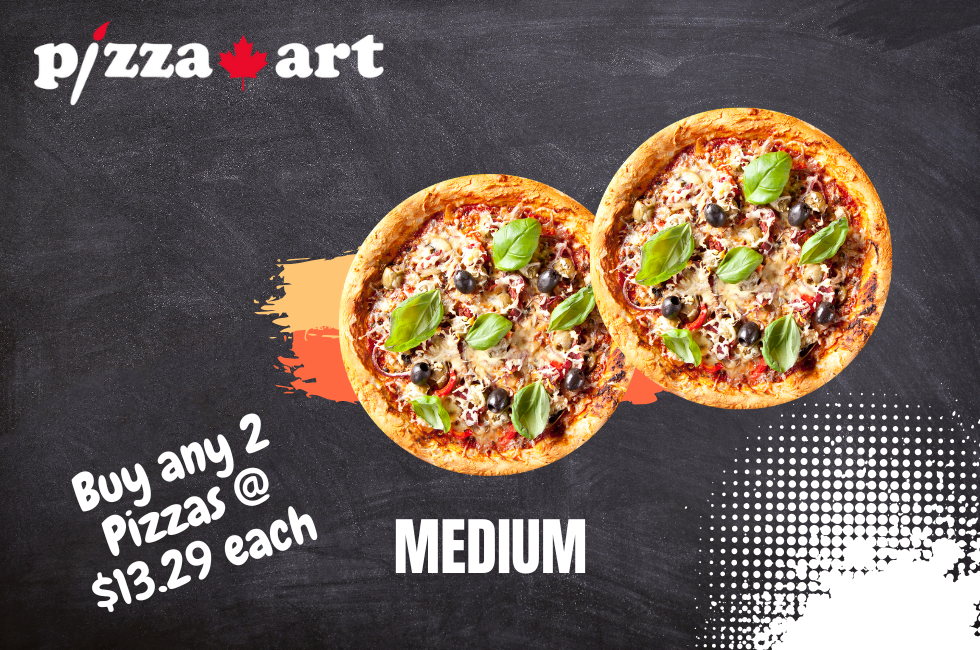 Any 2-Medium Regular Pizza (Veg or Non-Veg)